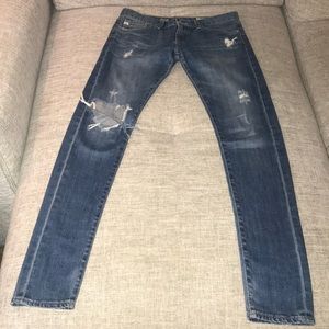 AG Nikki relaxed skinny distressed jeans